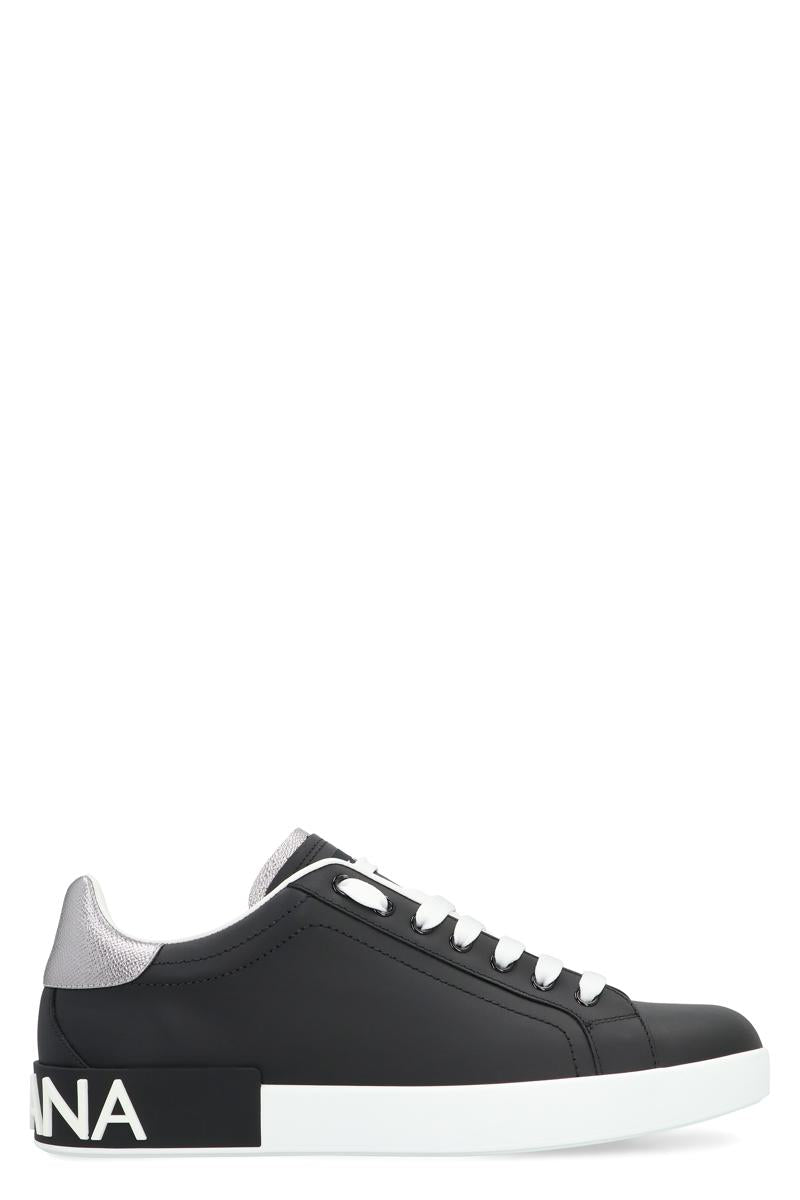 Dolce &amp; Gabbana Portofino Spoiler Low-Top-Sneakers aus Leder