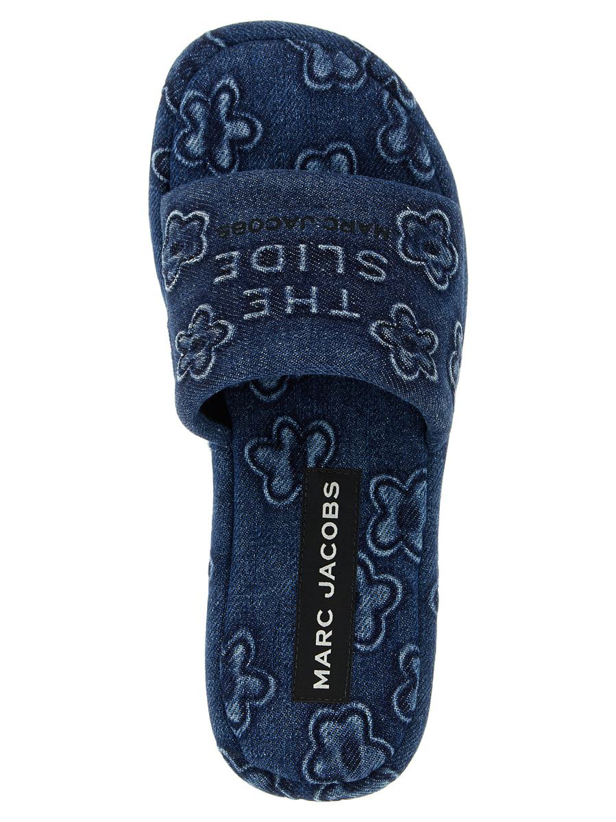 Marc Jacobs – The Puffy Daisy Denim Platform Sandal – Pantoletten