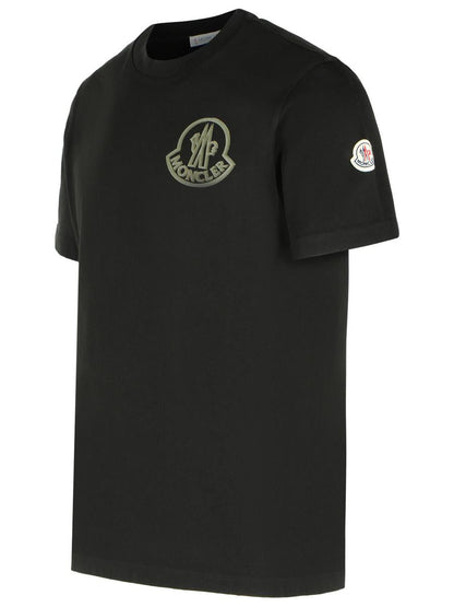 Moncler Schwarzes Baumwoll-T-Shirt