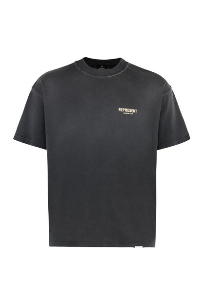 Represent Baumwoll-T-Shirt mit Rundhalsausschnitt