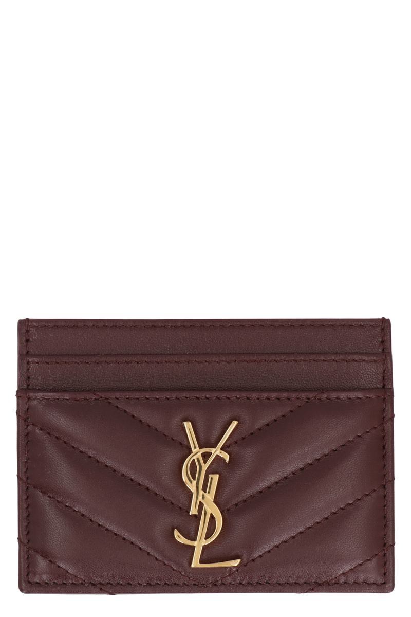 Saint Laurent Cassandre Kartenetui aus gestepptem Leder