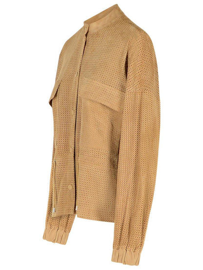 Bully Beige Lederjacke