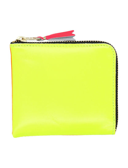 Comme Des Garçons Super Fluo Kleine Geldbörse mit Reißverschluss