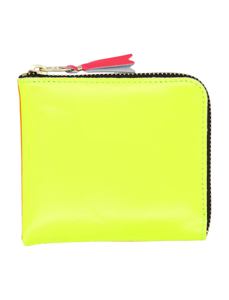 Comme Des Garçons Super Fluo Kleine Geldbörse mit Reißverschluss