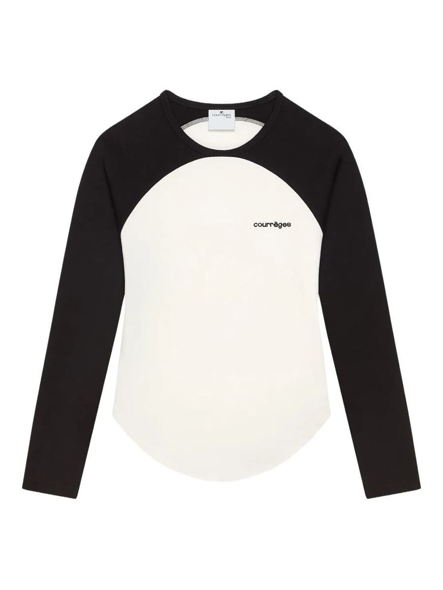 Courrèges Circle Contrast Ls Tee Kleidung