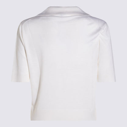 Malo Poloshirt aus weißer Wolle