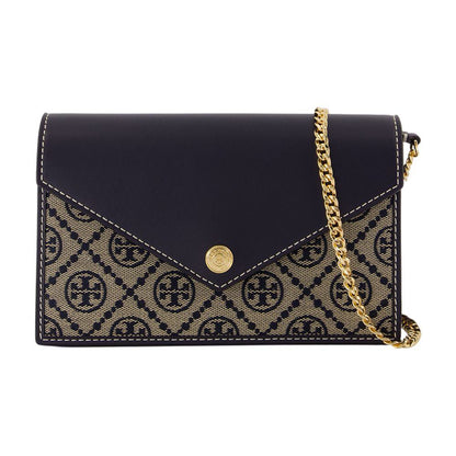 Tory Burch – Umschlagbrieftasche mit T-Monogramm und Kette