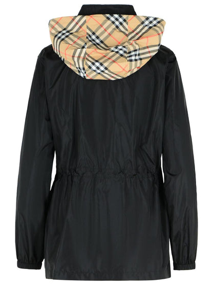 Burberry „Blackpool“ – Schwarzer Polyamid-Regenmantel