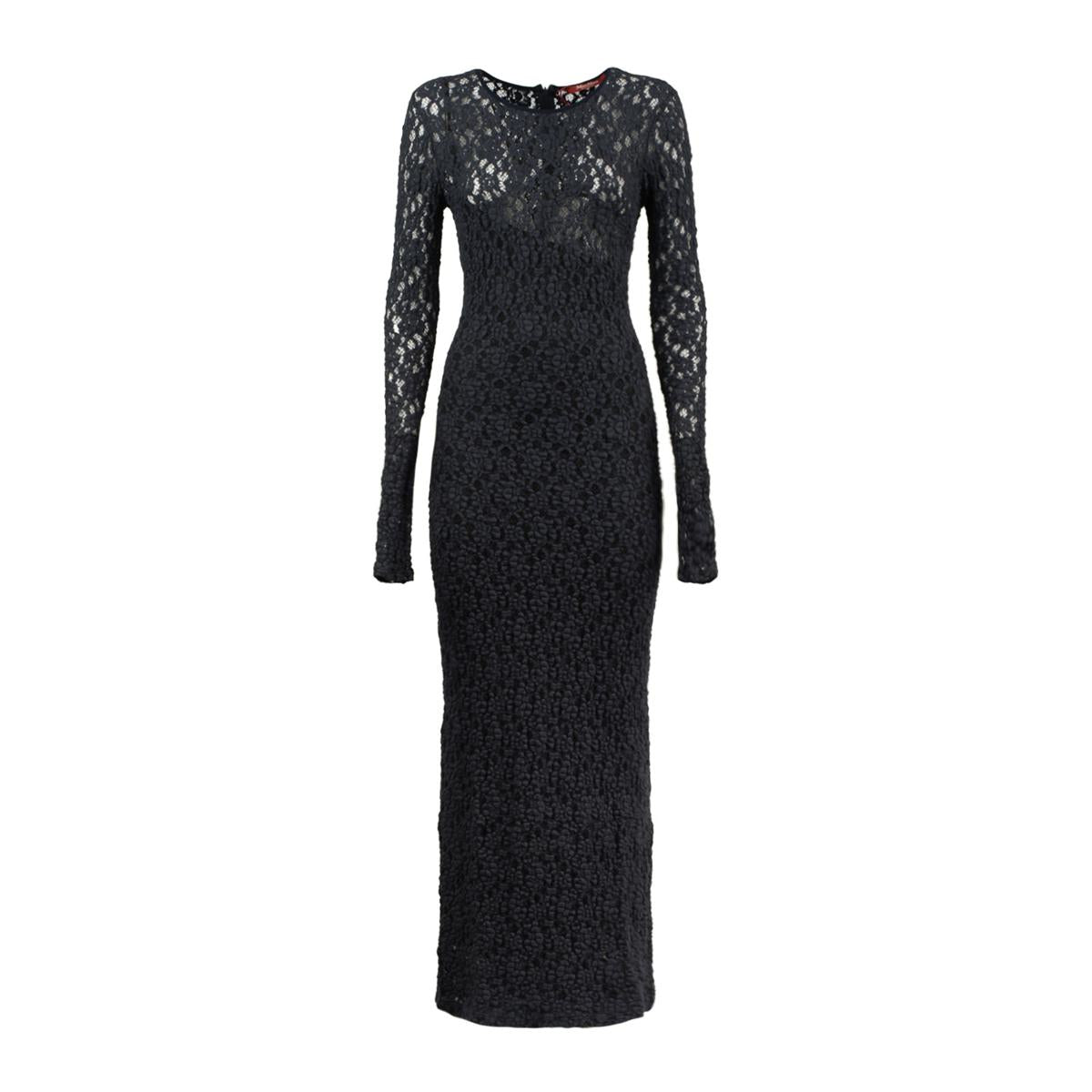 Max Mara Eng anliegendes Cloqué-Spitzenkleid