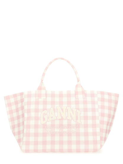 Ganni „Vicky Check Xxl“ Tragetasche