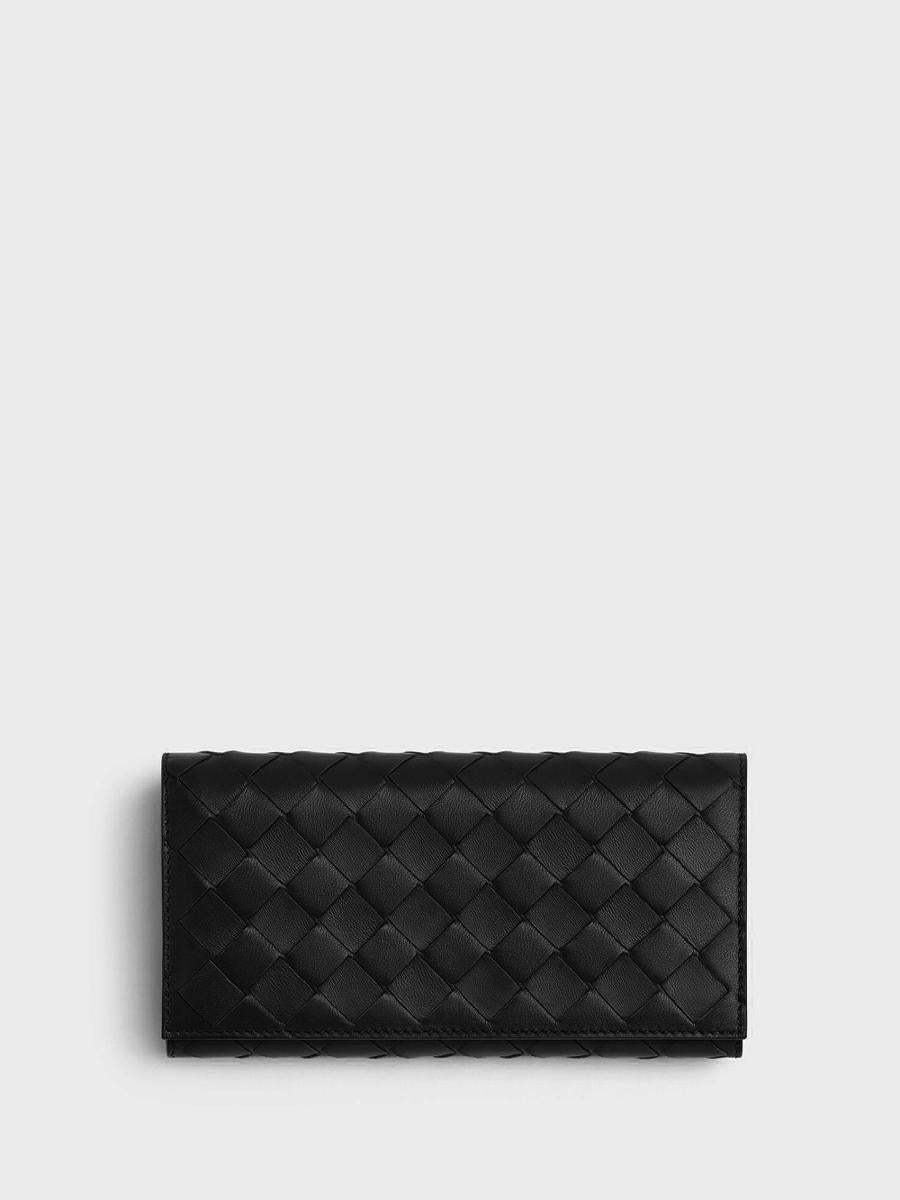 Bottega Veneta Geflochtene Geldbörse mit großer Klappe Accessoires