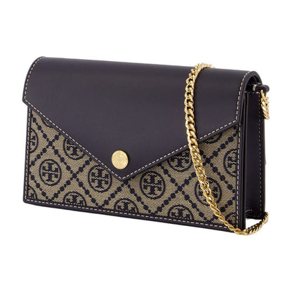 Tory Burch – Umschlagbrieftasche mit T-Monogramm und Kette