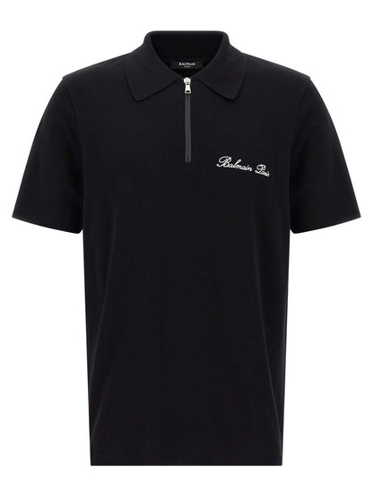 Poloshirt mit Balmain-Logostickerei