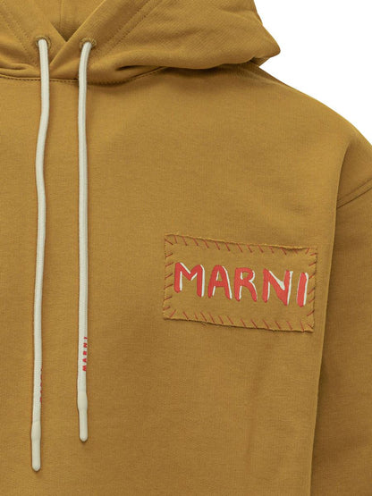 Marni Marni Kapuzenpullover mit Logo-Aufnäher