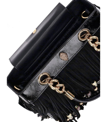Kurt Geiger London – Kensington – Schwarze Handtasche mit Fransen