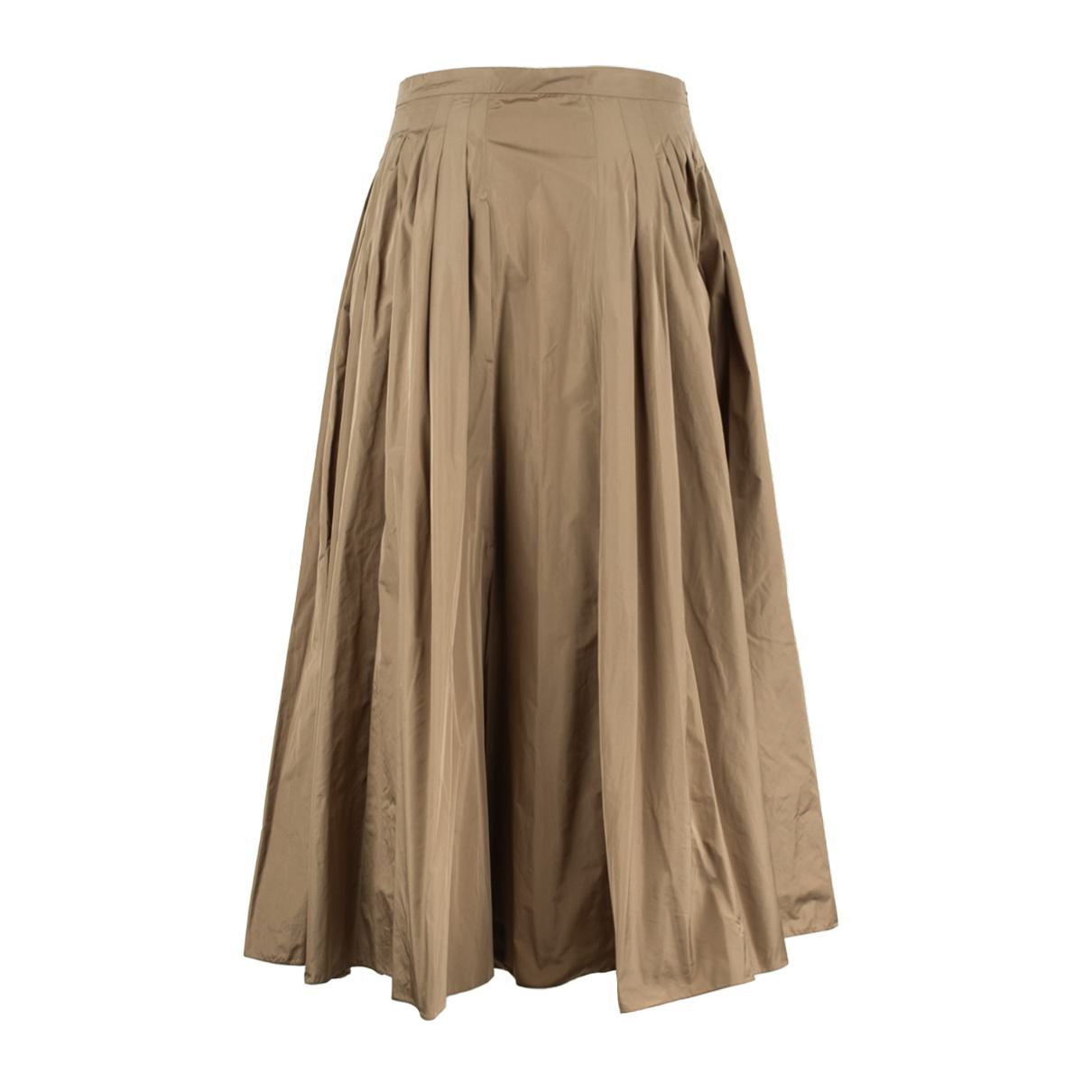 Max Mara – Faltenrock aus haselnussbraunem Taft