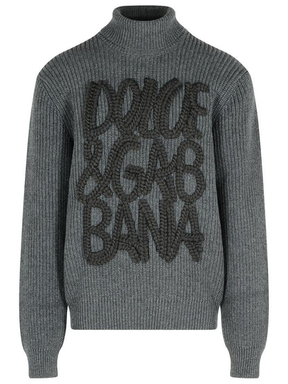 Dolce &amp; Gabbana I Grauer Pullover aus Schurwolle