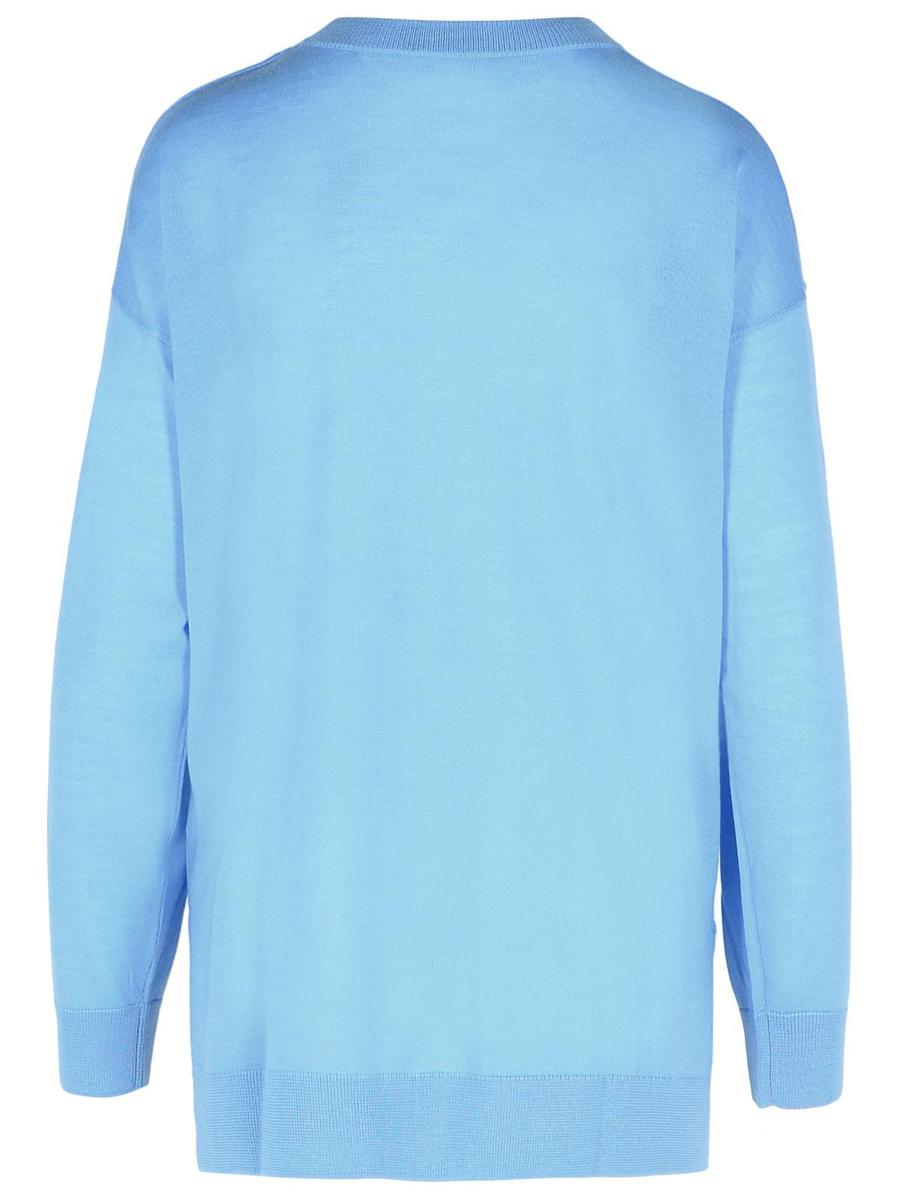 PAROSH „Over“-Pullover aus hellblauer Wollmischung