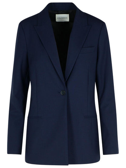 Closed – Marineblauer Blazer aus Polyestermischung