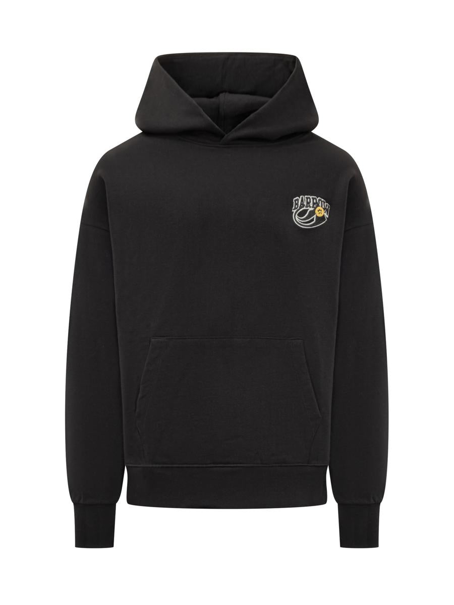 Barrow – Schwarzer Barrow-Kapuzenpullover mit Logo-Stickerei