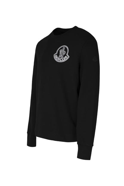Moncler Baumwoll-Sweatshirt mit Rundhalsausschnitt