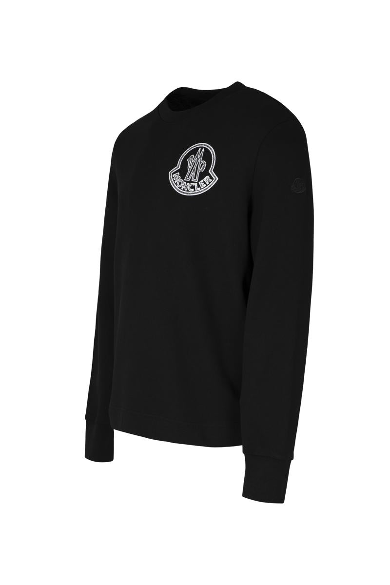 Moncler Baumwoll-Sweatshirt mit Rundhalsausschnitt