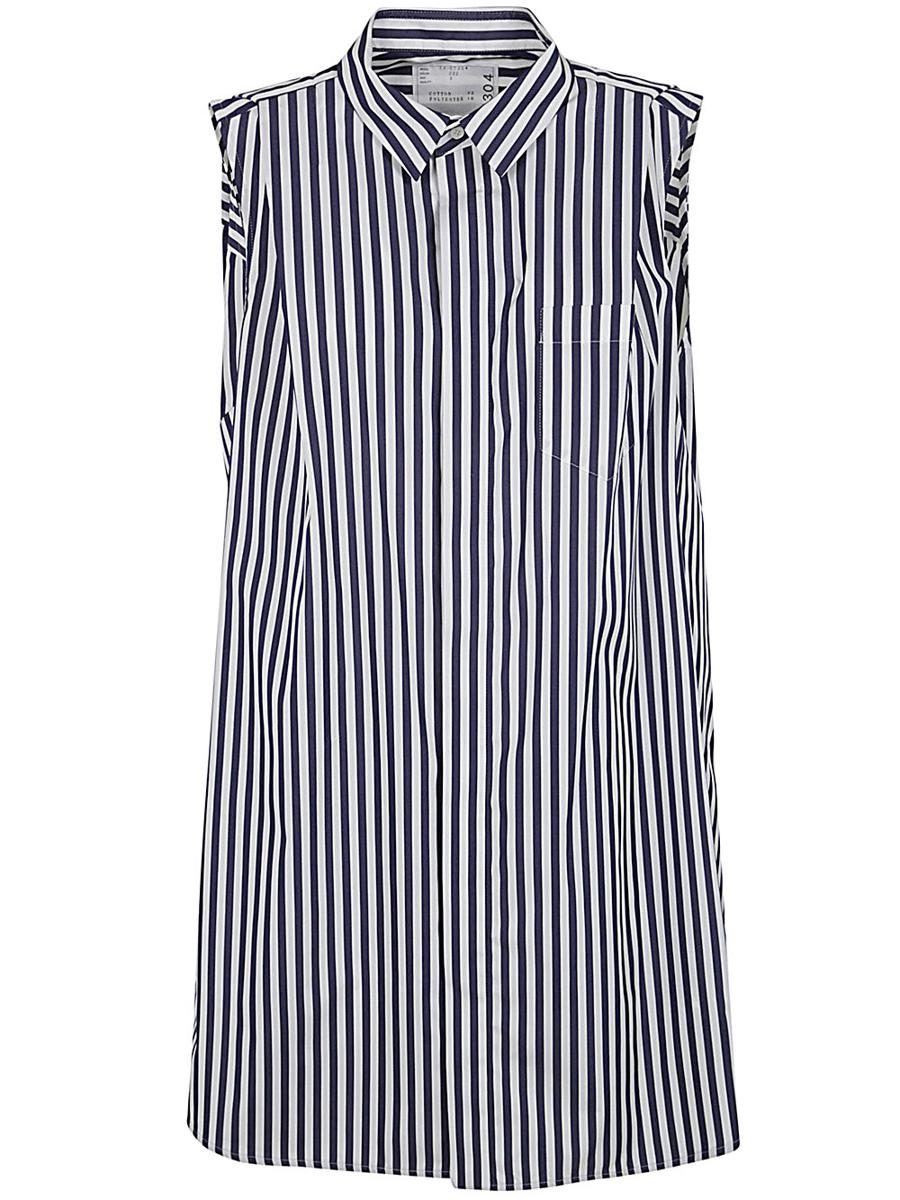 Sacai Cotton Poplin Shirt Dress Kleidung