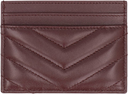 Saint Laurent Cassandre Kartenetui aus gestepptem Leder