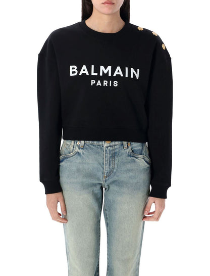 Sweatshirt mit Balmain-Print