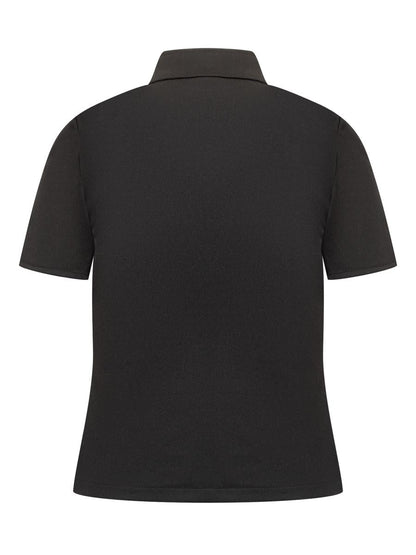 Courrèges Schwarzes Courrèges-T-Shirt mit Reißverschluss