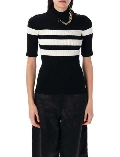 Jean Paul Gaultier Gestreiftes Strickoberteil