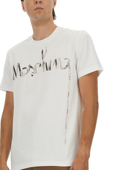 Moschino bedrucktes Baumwoll-T-Shirt