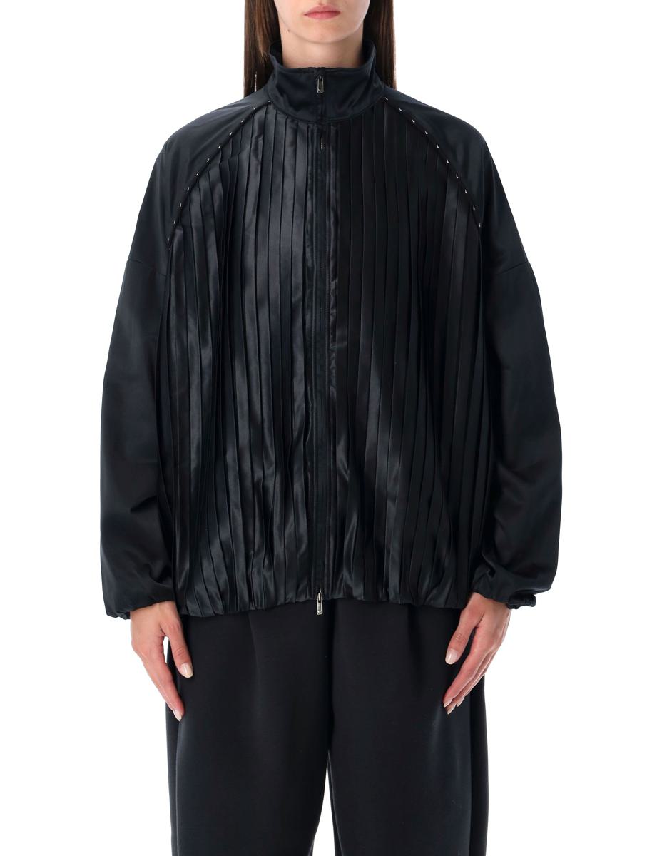 Nike Satin Plissee Oversize Trainingsanzugjacke Sportswear Kollektion
