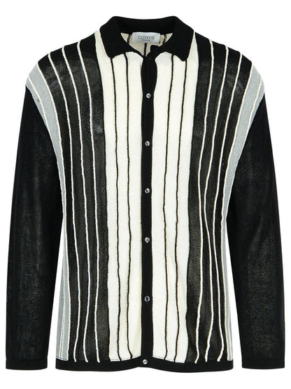 Laneus – Schwarzer Pullover aus Viskosemischung
