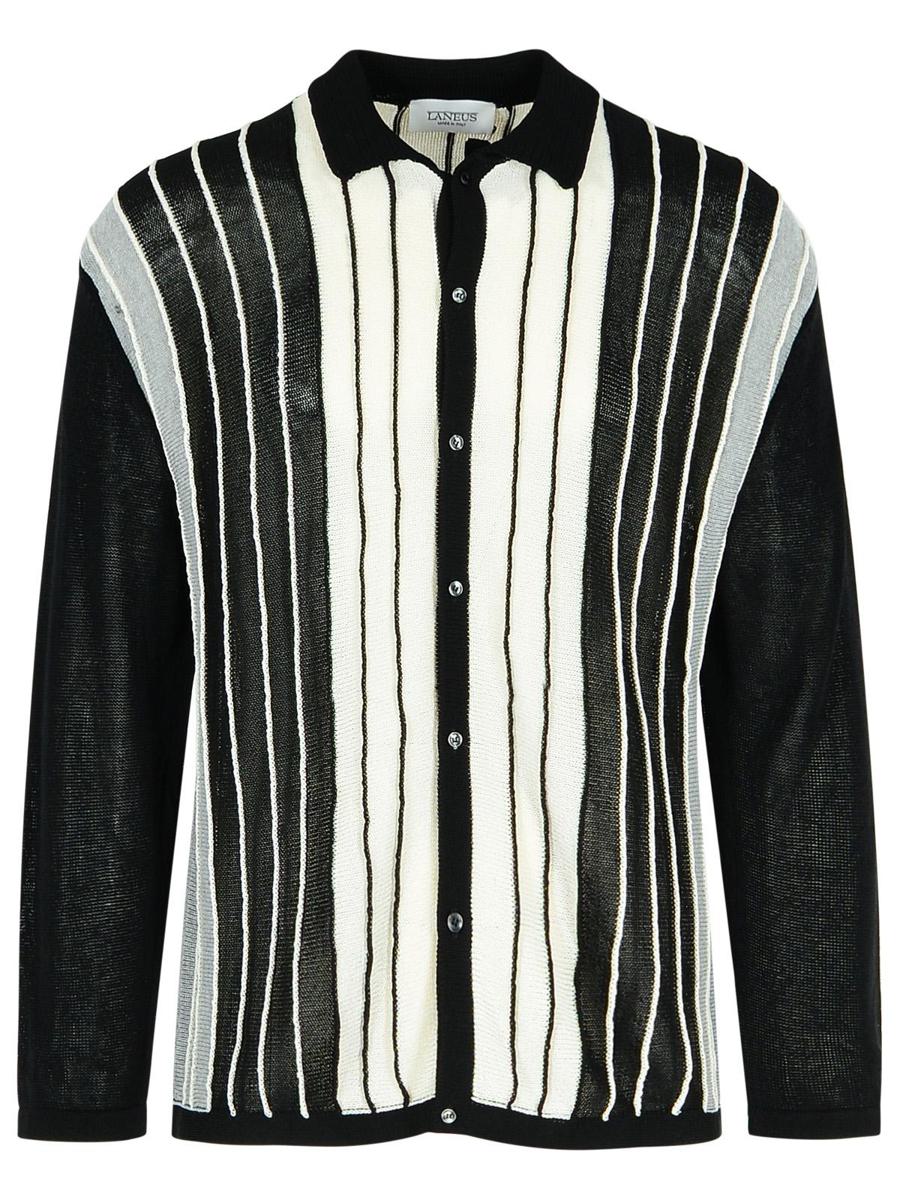 Laneus – Schwarzer Pullover aus Viskosemischung