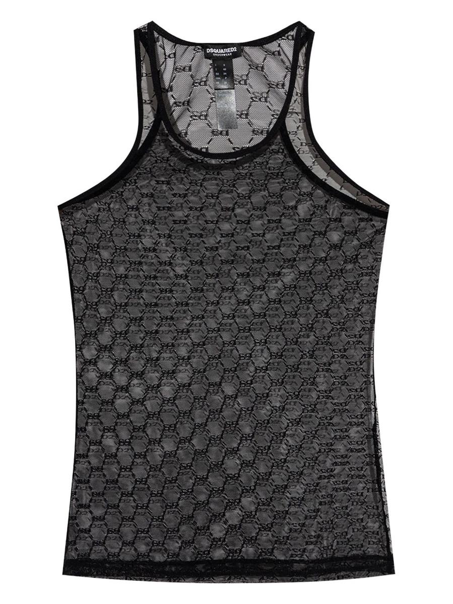 DSQUARED2 Tanktop mit Mesh-Monogramm