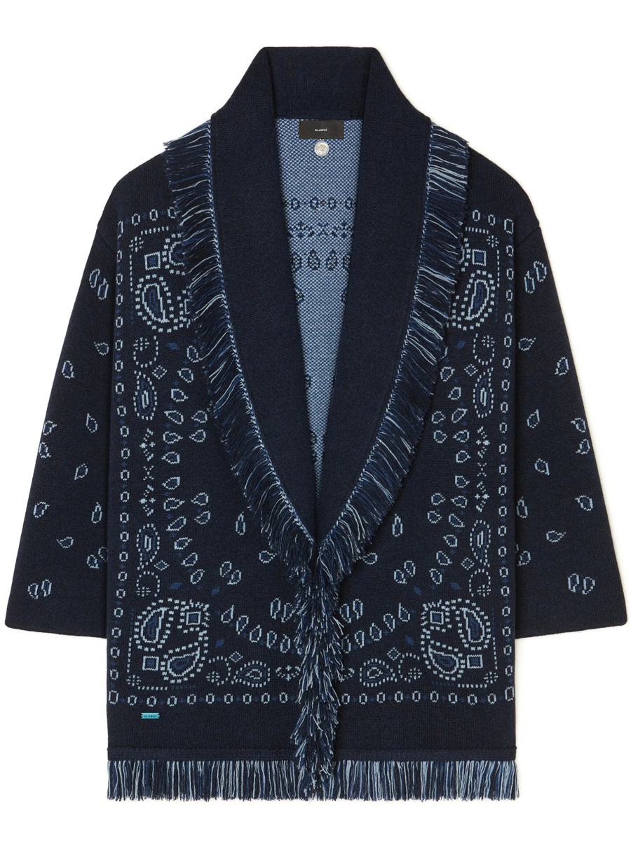 Alanui Jacquard Bandana Cardigan Kleidung