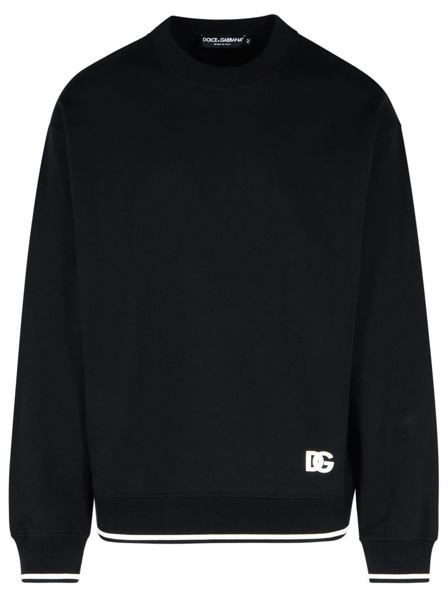 Dolce &amp; Gabbana Schwarzes Baumwoll-Sweatshirt