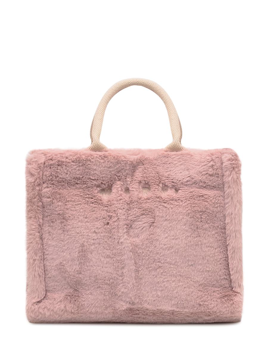 Marni Marni Tasche aus rosa Kunstpelz