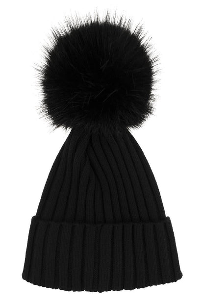 Moncler Wollmütze mit synthetischem Pompon