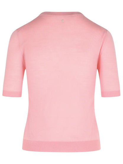 Versace – Rosa Pullover aus Schurwolle