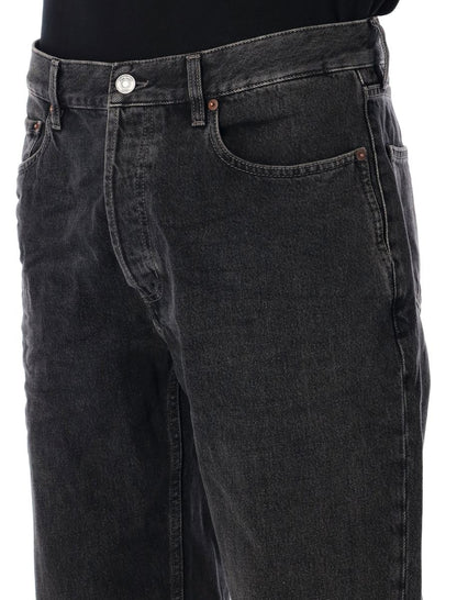 Saint Laurent Mick Straight-Leg-Jeans Schwarz