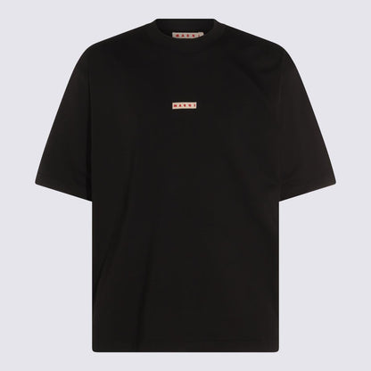 Marni Schwarzes Baumwoll-T-Shirt