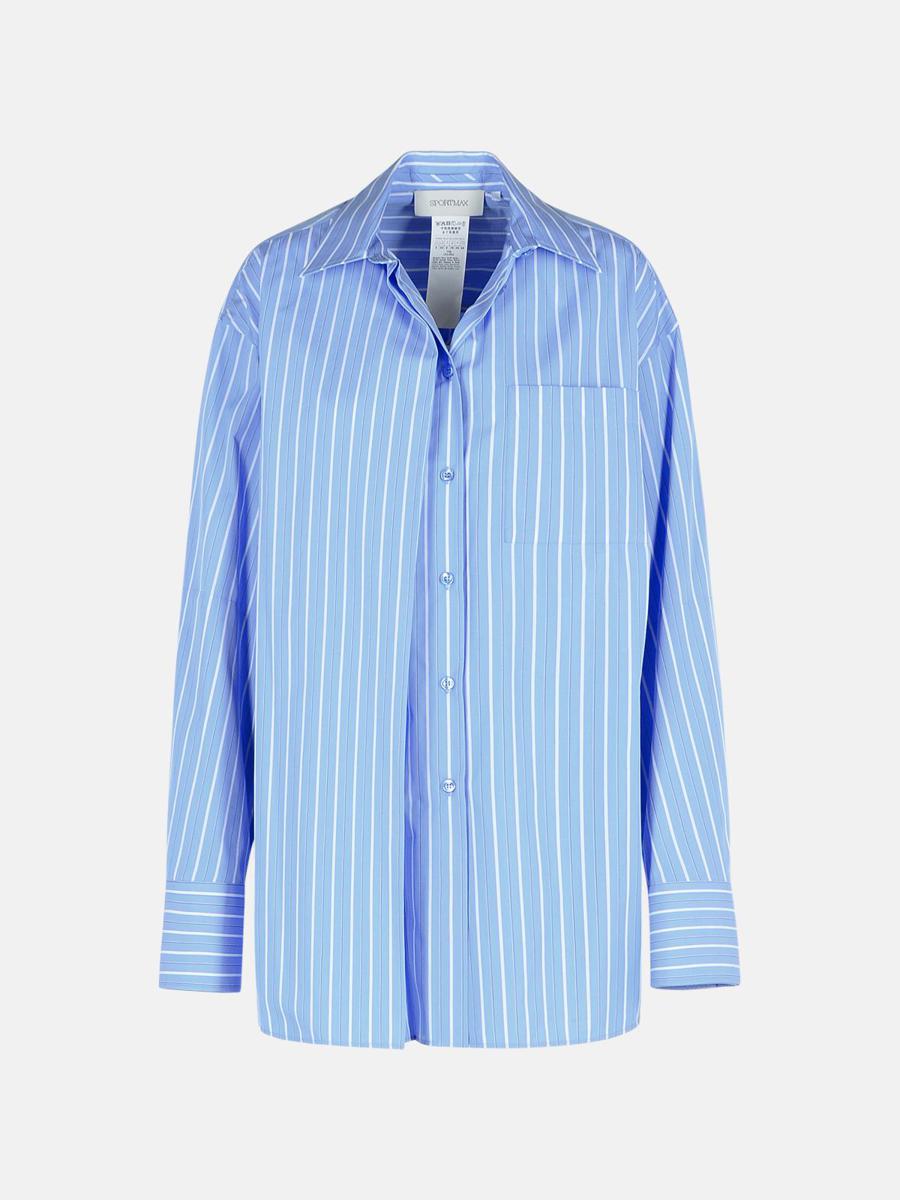 Sportmax Hellblaues Baumwollhemd