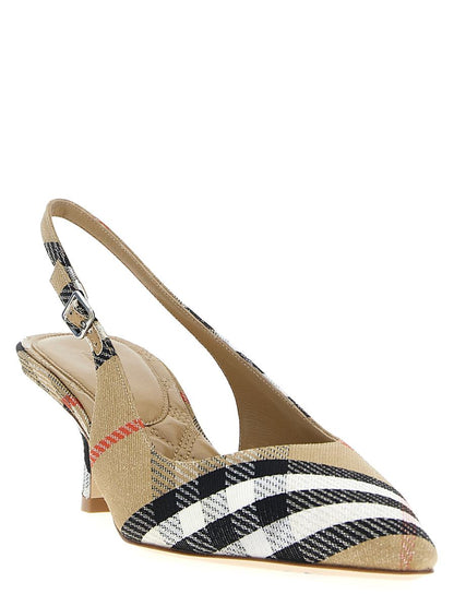 Burberry Slingback-Sandalen mit Karomuster