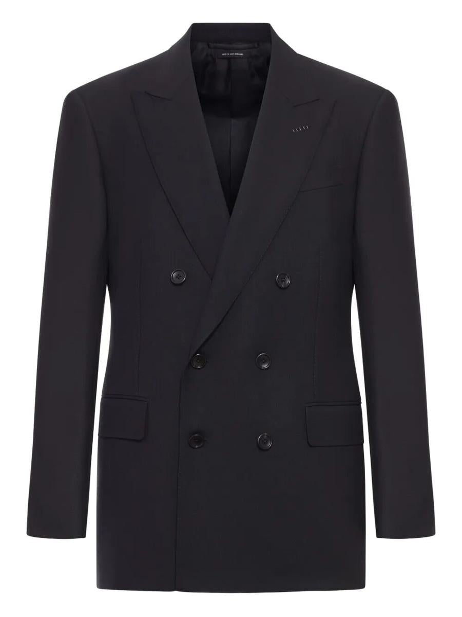 Tom Ford High Twist Zweireihige Wolljacke Kleidung