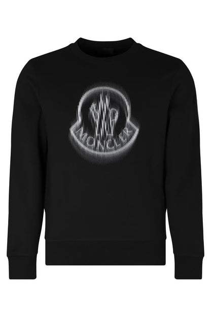 Moncler Baumwoll-Sweatshirt mit Rundhalsausschnitt