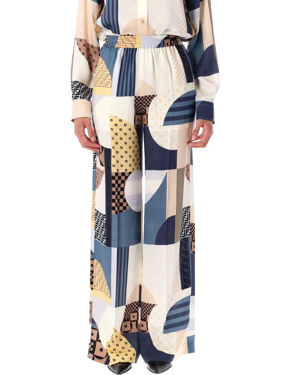 Fendi Hose mit Patchwork-Print