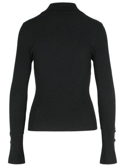 Courrèges – Schwarzer Pullover aus Polyestermischung