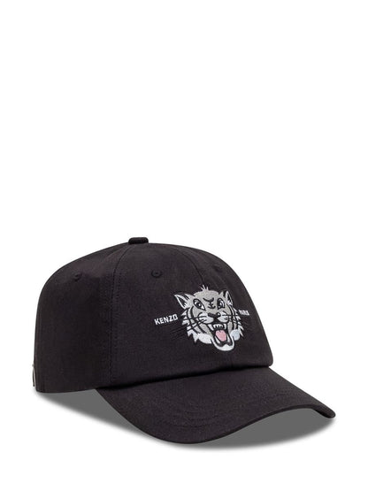 Kenzo Kenzo Schwarze Kappe mit Tiger